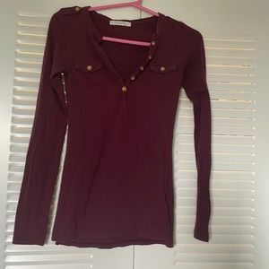 Purple long sleeved tee